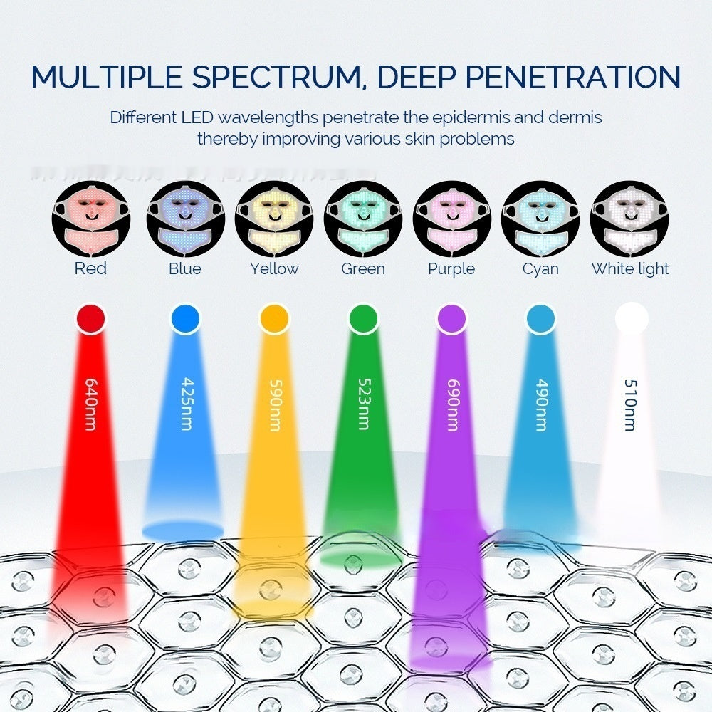 Silicone Mask Color Light 7 Colors Led Phototherapy