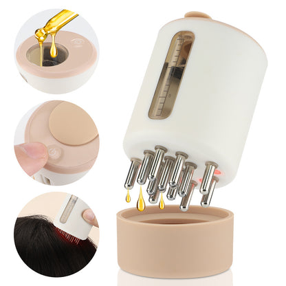 Electric Vibration Massage Comb Red Light